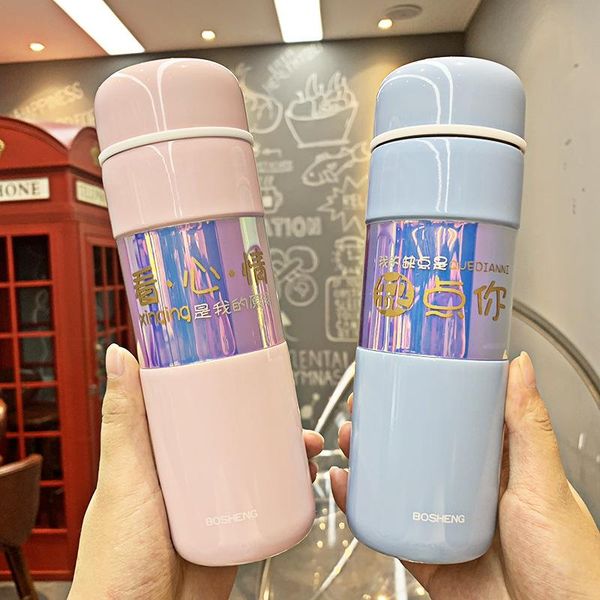 

water bottles waist line mini laser writing stainless steel vacuum cup couples contracted for a of glass men and women