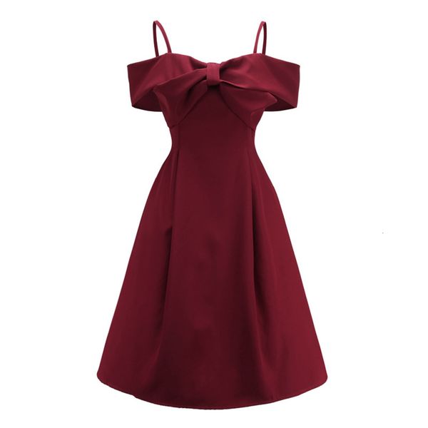 

summer bowknot dress suspender evening, Black;gray