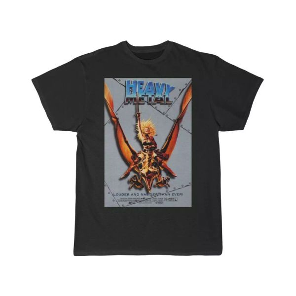 

heavy metal movie poster t shirt short sleeve tee, White;black