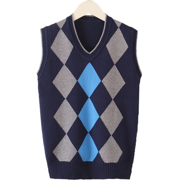 Autumn Knitting Waistcoat Boy Roupas Outerwear Roupas Infantil de Algodão Crianças Crianças Colete de Tricotado 211203