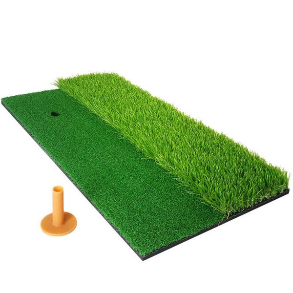 

golf training aids hitting mat 3 grasses with rubber tee hole indoor outdoor tri-turf grass mats wholesale
