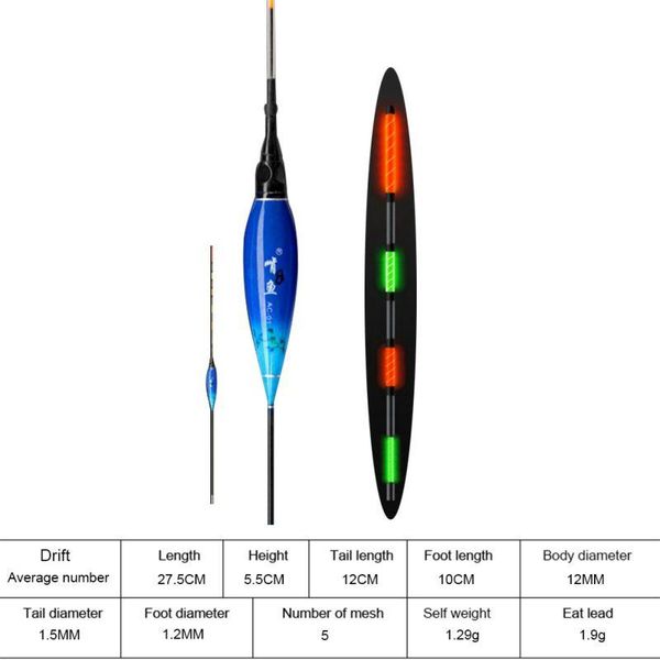 

night fishing float ultrasensitive super bright electronic floats luminous buoy outdoor fish supply accessories