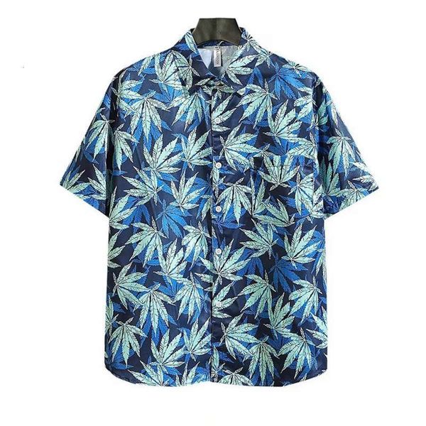 

men's casual shirts shirtbeach short sleeve flowered men's loose size ruffian handsome inch lovers beach hawaiian shirt fashion 2c, White;black