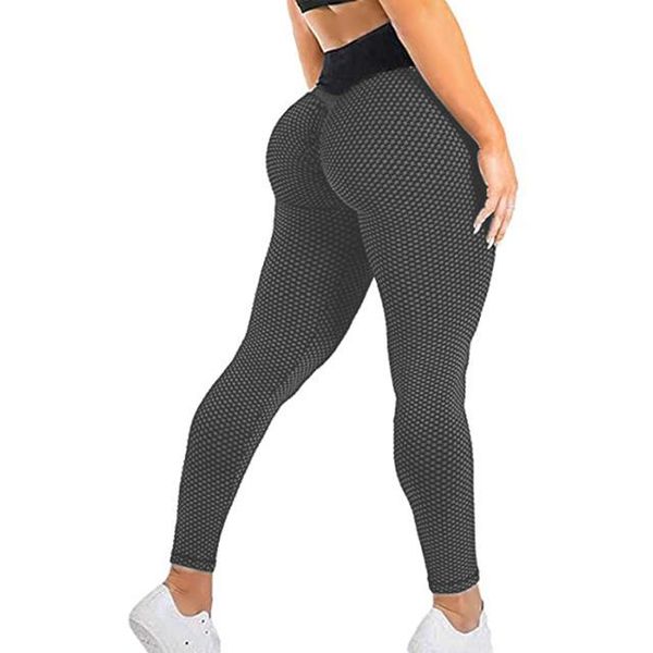 

yoga outfit mesh pants women high waist tummy control push up workout leggings gym textured booty tights quick dry fitness