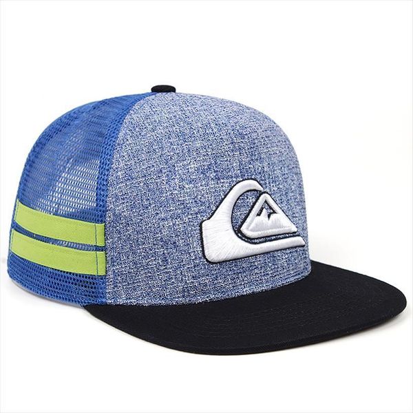 

fashion summer baseball cap breathable trucker hip hop snapback adjustable mens hat womens, Blue;gray