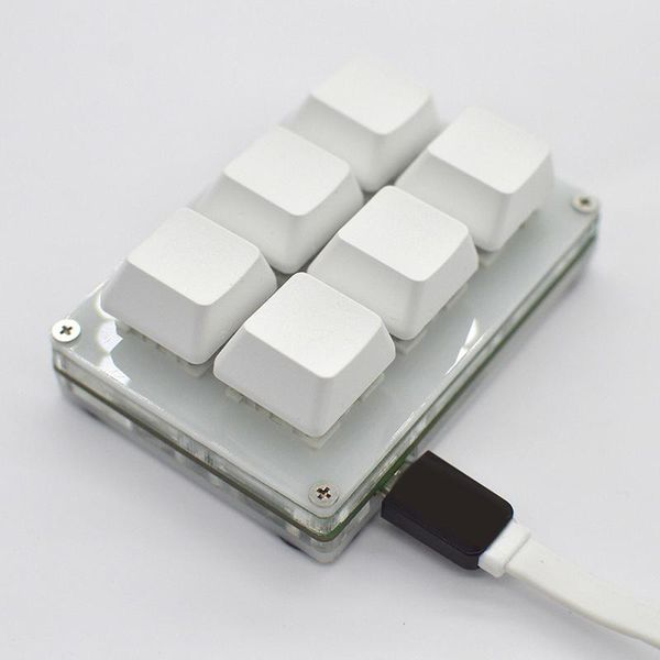 

keyboards mini 6-key keyboard diy custom usb programming shortcut keys copy paste mechanical for windows/linux/macos/android