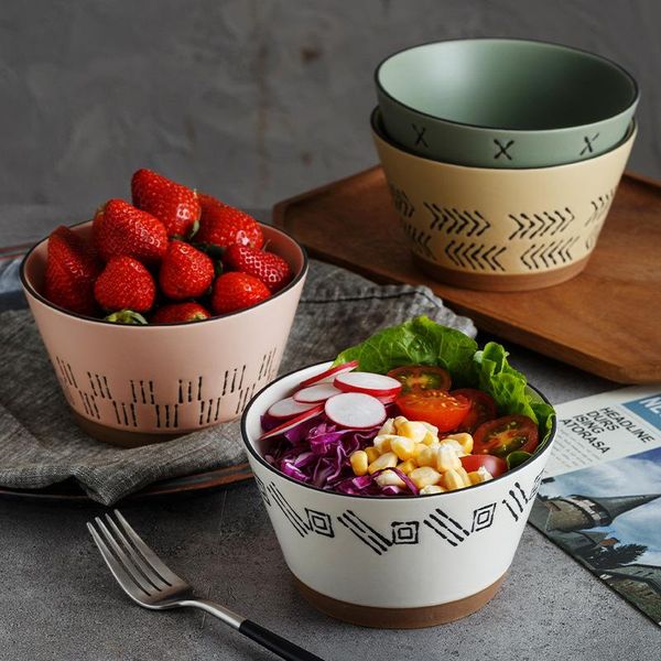 

bowls 6inch ceramic bowl hand-painted creative japanese ramen soup rice salad household tableware