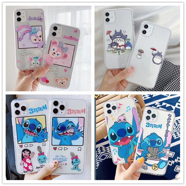 

cute cartoon mobile phone shell iphone11pro max xs xr 7/8/se2 7plus/8plus 6/6s plus apple xr transparent anti-drop 6s cartoon tpu protective