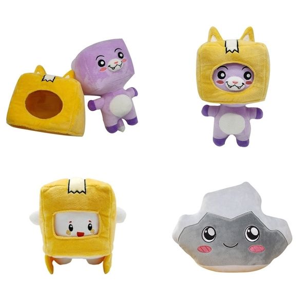 

carton lankybox carton man pillow cat head cover cross dressing plush toy doll