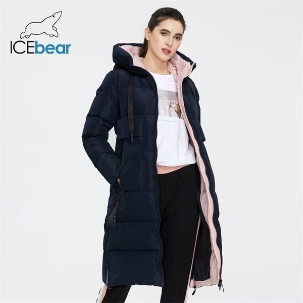 

winter women jacket long woman coat hooded female parkas stylish women's brand clothing gwd19507i 210922, Black