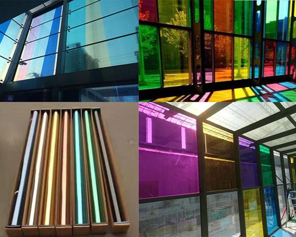 

window stickers 50cm*500cm 9colors film self adhesive glass sticker home office restaurant decorative decor 20''x196.8''