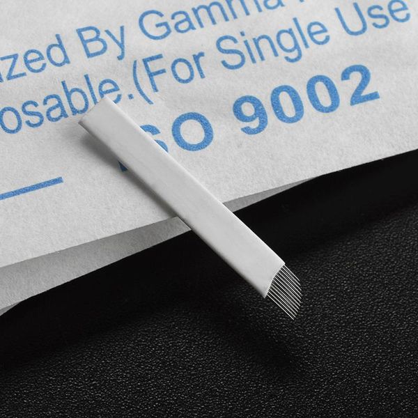 

tattoo needles 50p microblading 0.25mm 7 9 11 12 16 18f/u shape permanent makeup eyebrow flex for 3d lamina blade agulhas tebori