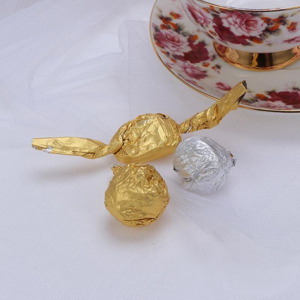 

gift wrap 100pcs aluminium foil paper golden wrapping packaging for chocolate candy bath bombs