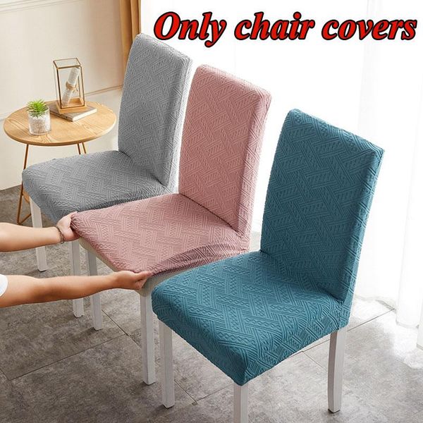 

chair covers stretch plush cover household knitted solid embossed integrated elastic cushion