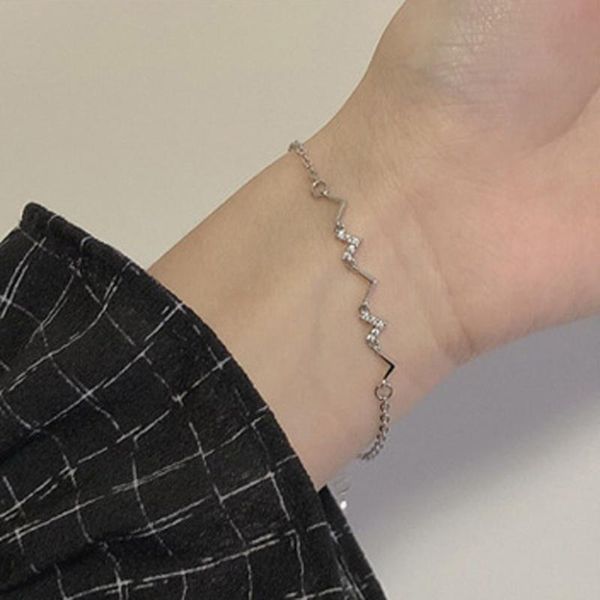 

link, chain europe the united states exaggerated style ins trend fashion personality charm hand catenary female temperament elegant jewelry, Black