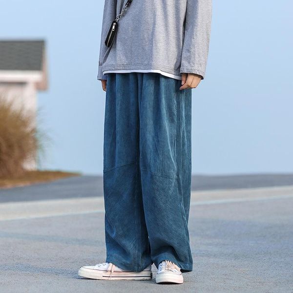 

men harajuku wide leg pants 2021 overalls mens japanese streetwear sweatpants male korean casual joggers men's, Black