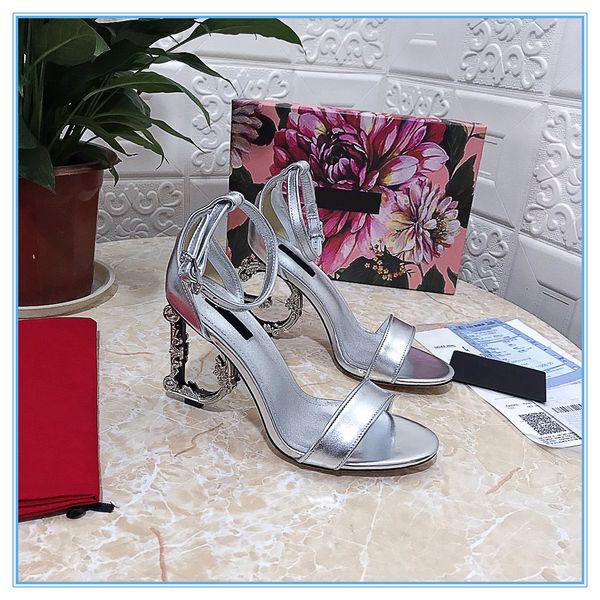 

designer arrival women sandals pretty designers 10.5cm high heels box dust bag shoes slide spring summer wide sandals slipper size 34-42, Black