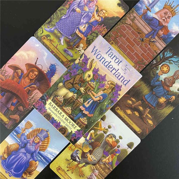 

tarot in wonderland board game cards oracle party divination poker gift checkerboard full english deck with pdf guidebook love seuf
