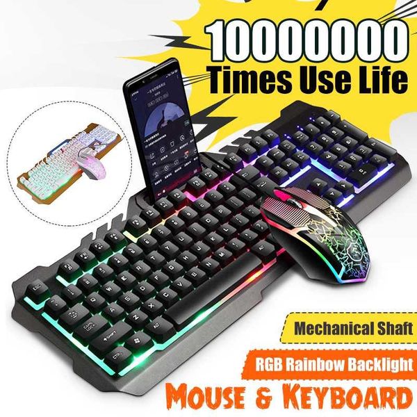 

keyboard mouse combos 104 keys rgb colorful backlight mechanical ergonomic gaming keyboards combo for game laptable deskpc