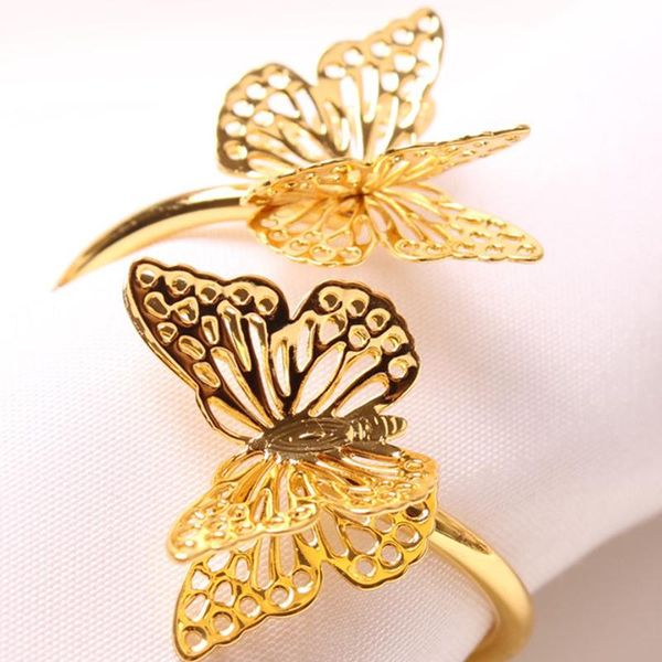 

napkin rings 1/5pcs christmas holder alloy high-quality cute durable delicate butterlfy ring for bar restaurant party dinner