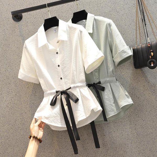 

summer women peplum shirts plus size short sleeve femme women's blouses &, White