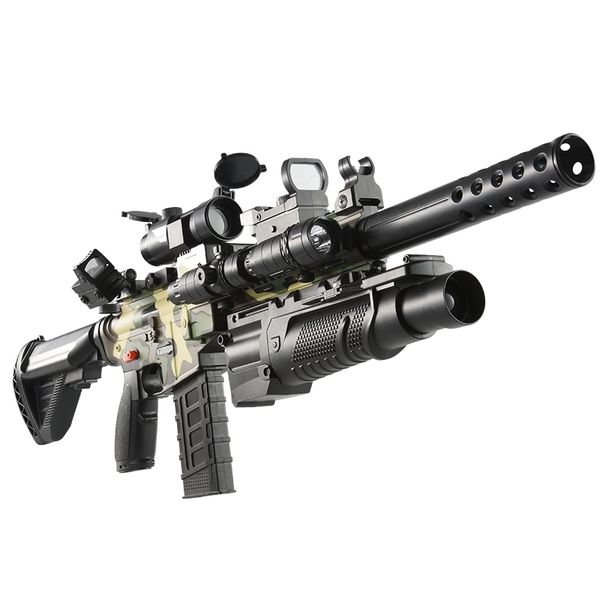 

4535electric continuous firing bullet children's toy m416 soft egg simulation boy's hand gun eating chicken complete set of