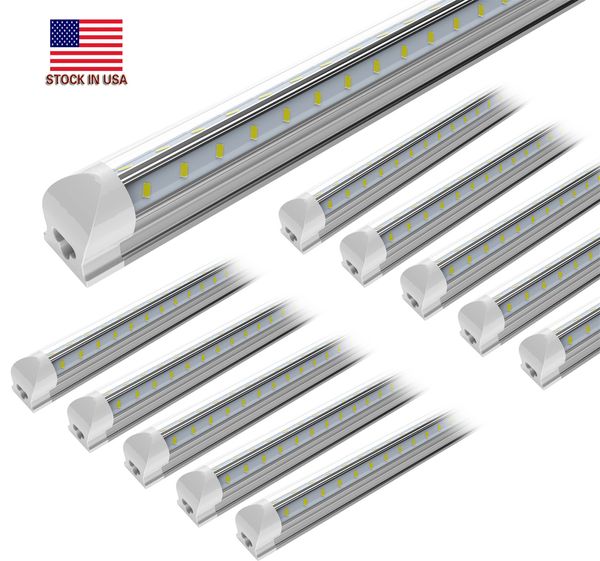 25 шт. 8FT 150W SMD5730 V-образной в форме интегрированного T8 LED TUBE 2 4 5 6 8 фута флуоресцентная лампа 150WAAT 8feet 2rows светлые трубки охладитель