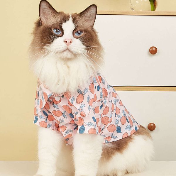 

pet dog shirt summer cat clothes fruit printing shop pet supplies