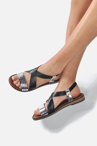

sandals genuine leather black women 's 146834