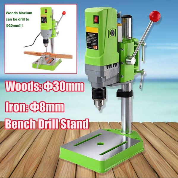 

professiona electric drills 710w bg-5156e bench drill stand mini drilling machine steel chuck 1-13mm for woodworking diy tool