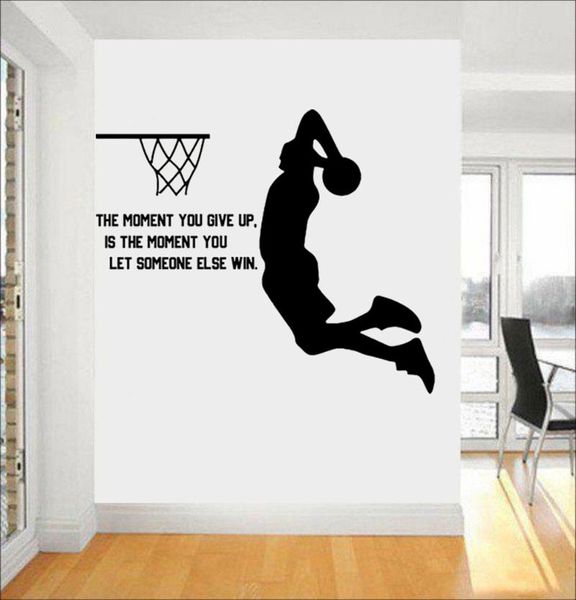 Наклейки на стену Баскетбольная мотивационная фраза Rouse Проценте интерес энтузиастов Домашняя гостиная Украшение L4