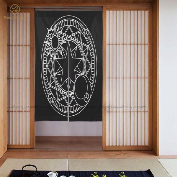 

pentagram curtains printed entrance door curtain double decoration & drapes