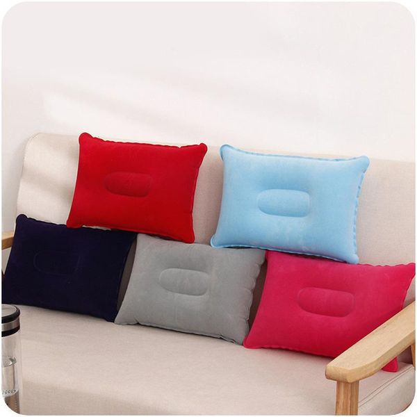 

pillow convenient ultralight inflatable pvc nylon air sleep cushion travel bedroom hiking beach car plane head rest support