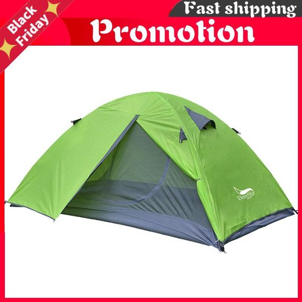 

tents and shelters backpacking tent, 2 person aluminum pole lightweight camping tent,double layer portable handbag for hiking,travelling