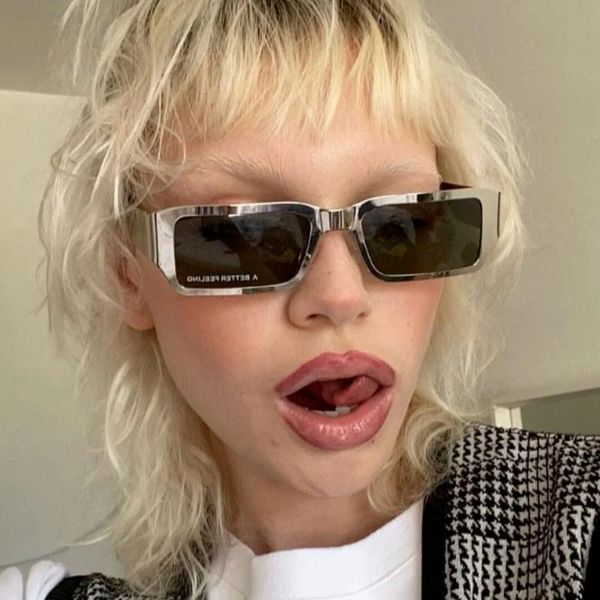 

fashion vintage metal frame sunglasses women retro squre punk sun glasses for men brand shades eyeglasses gafas de sol uv400, White;black