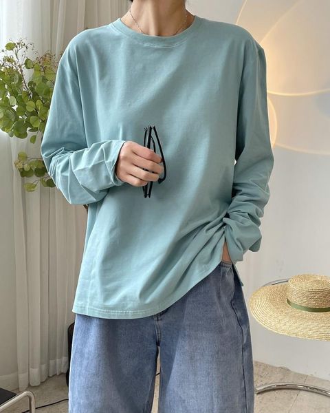 

women's t-shirt spring woman full cotton cozy longsleeve, White