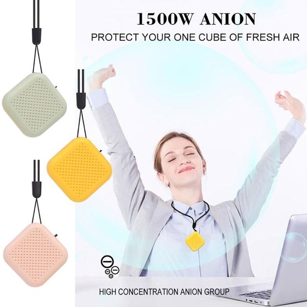 

car air freshener e9lf purifier deodorizer portable oxygen bar home negative ion usb wearable