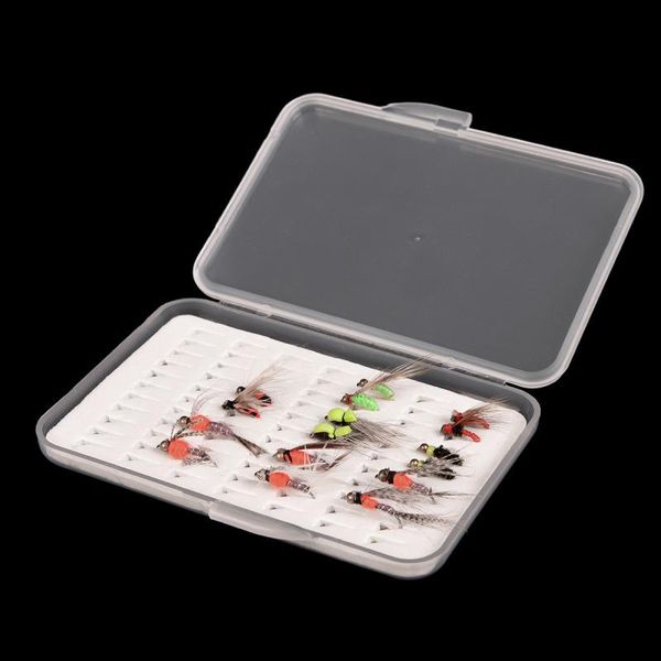 

fishing lure tackle boxes 2021 transparent ultra-thin flies box grids portable flying fishhook case accessories