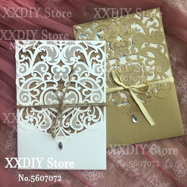 

greeting cards xxdiy 50 /100set customize invitation business party wedding flower pattern laser cut with envelopes