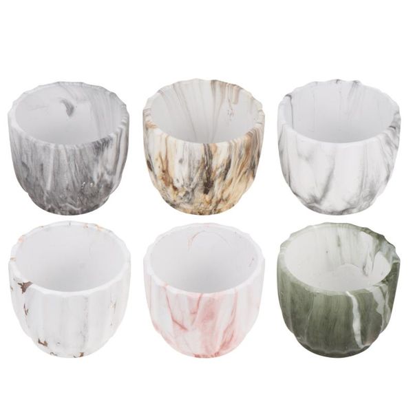 

vases 6pcs marbling ceramic plant pot flowerpot garden succulent planter holder