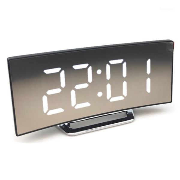 

desk & table clocks display alarm clock mirror snooze quiet home bedroom decoration design1