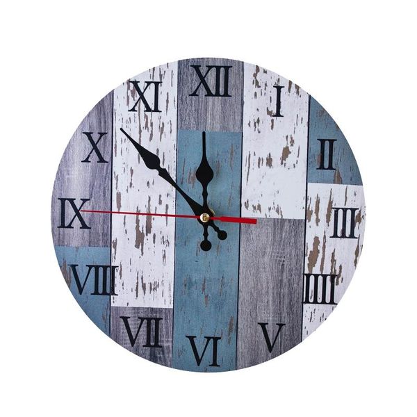 

american industrial wall clock round mute hanging home decoration modern printed decorative alarm clocks