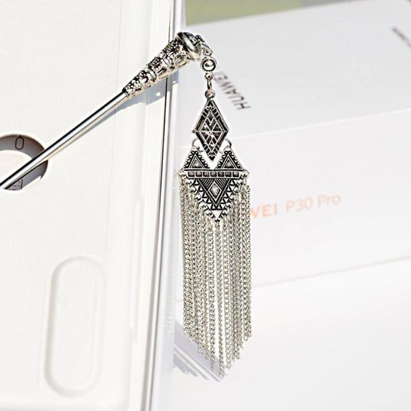 

hair clips & barrettes tassel geometric silver color vintage hairpins chain accessories for women hairpin tiara handmade jewelry boho access, Golden;silver