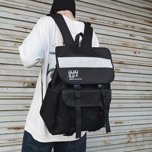 

backpack women trend cool men large capacity bagpack canvas rucksack tourism youth multi-function bag