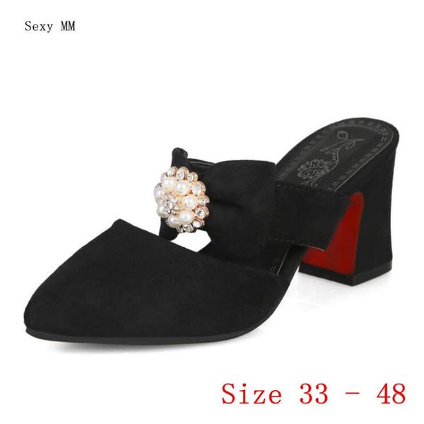 

high heels women pumps slingbacks heel shoes stiletto woman party plus size 33 - 40 41 42 43 44 45 46 47 48 dress, Black