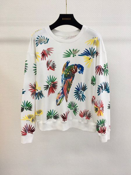 

2021 autumn new printed sweater, Black