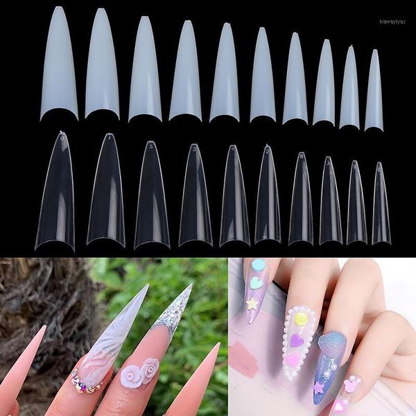 

500pcs clear/natural false acrylic uv gel diy c curve french nail art tips1, Red;gold