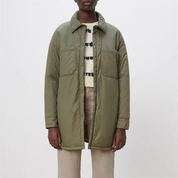 

za women's shirt jackets parkas loose coats femme casual outerwear vintage overshirt long sleeves female oversize solid overcoat 210923, Black