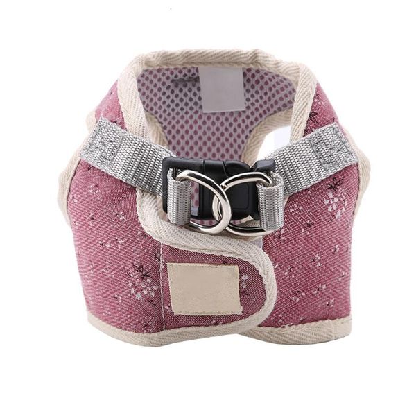 

dog apparel cotton blend breathable pet cat adjustable harness vest chest strap walking lead leash with pulling rope