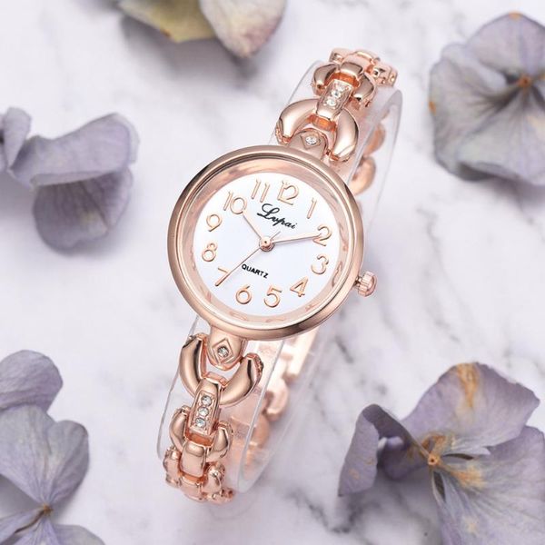

wristwatches lvpai luxury rose women watches bracelet dress quartz wristwatch fashion hollow bangle ladies watch clock zegarek damski reloj, Slivery;brown